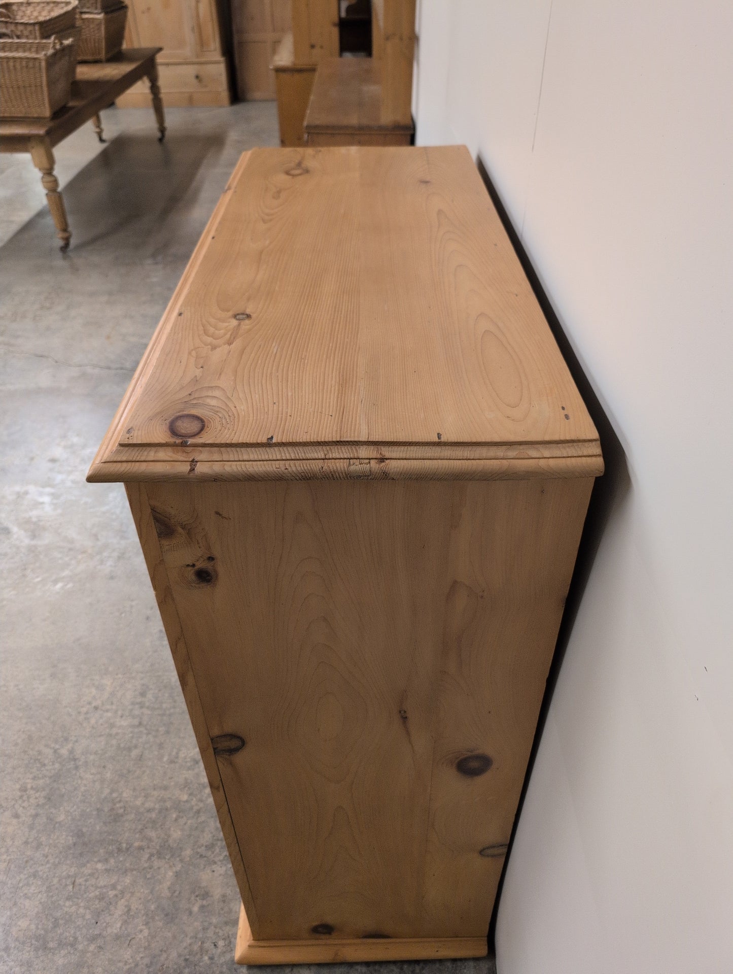 Stately 2 over 4 English Pine Chest