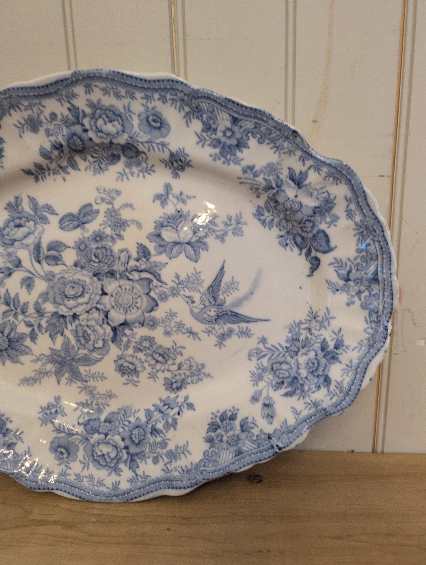 Asiatic Pheasant XL Scalloped Diamond Platter