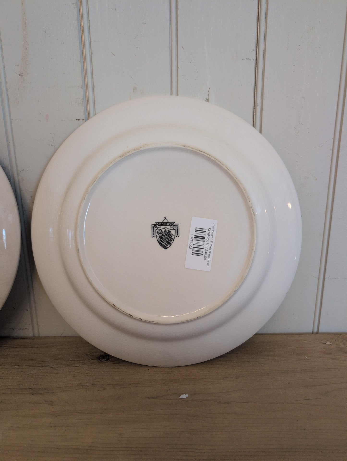 Cornishware 11" Plate Black Shield