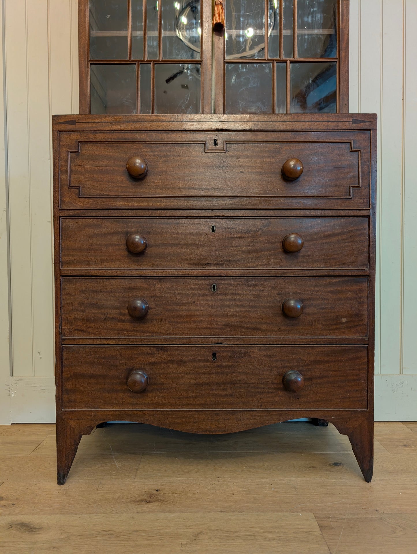 Mahogany Glass Door Secretaire