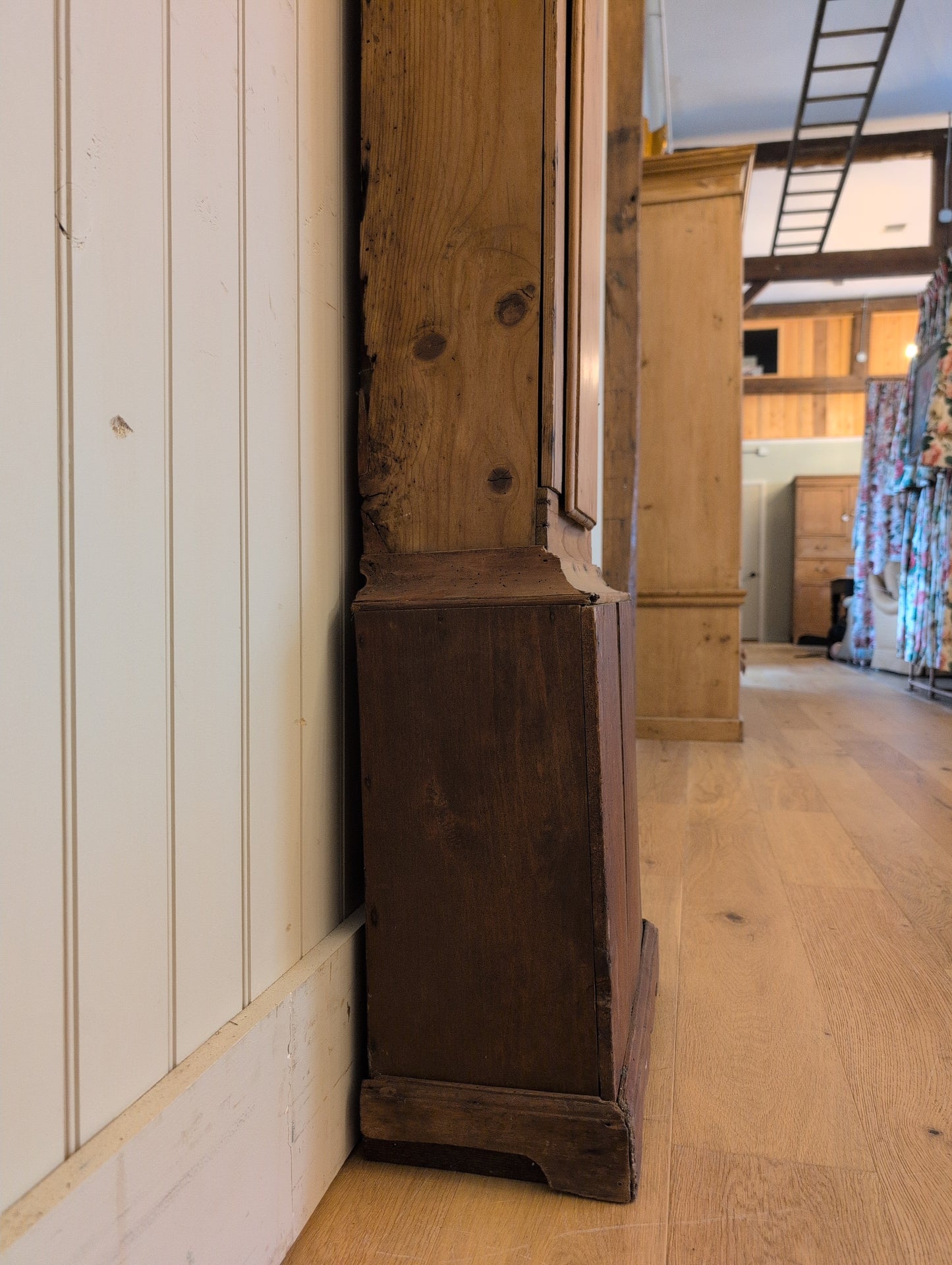 French Pine Longcase Clock