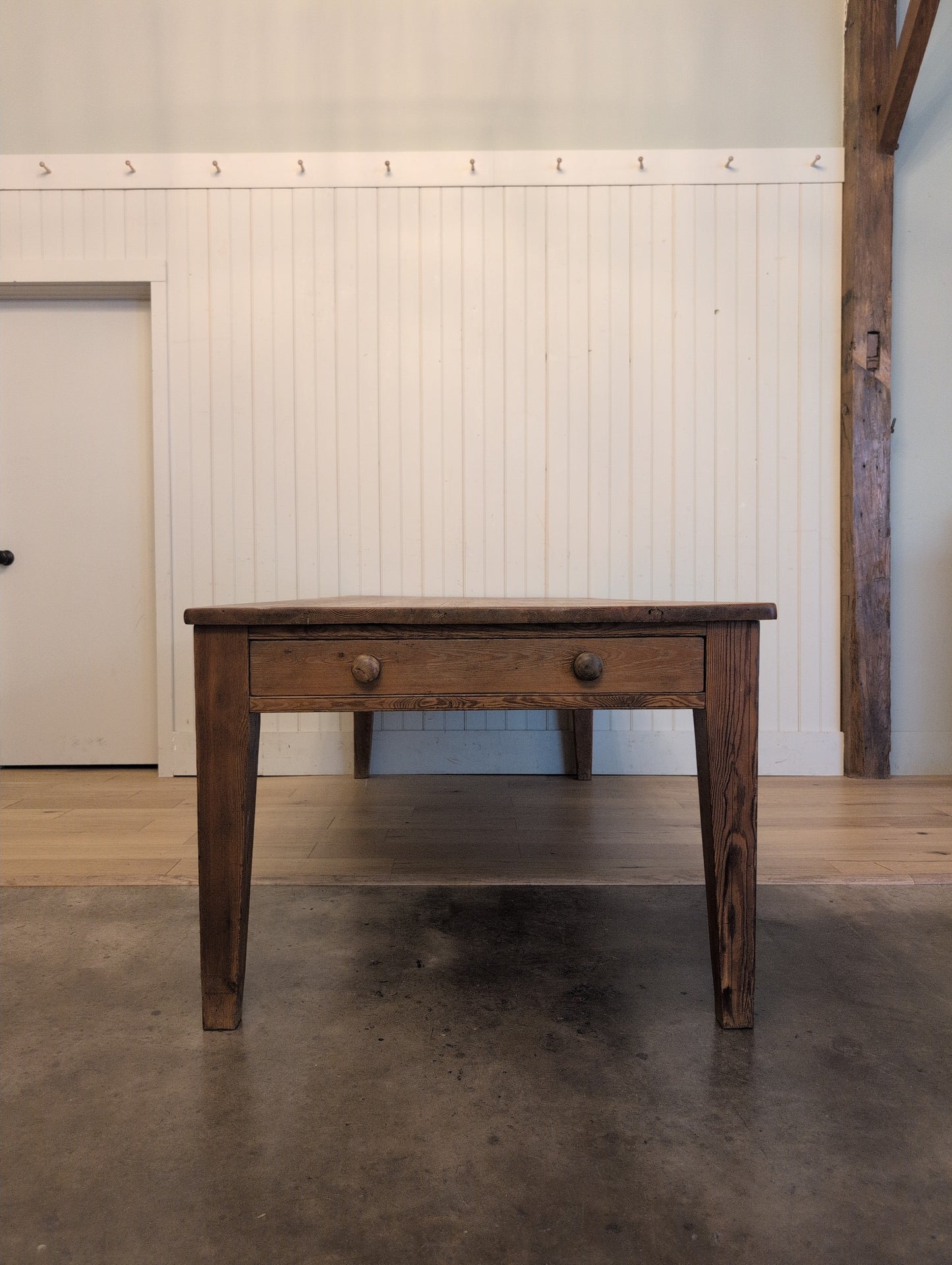 Victorian Pine 2 Drawer Dining Table