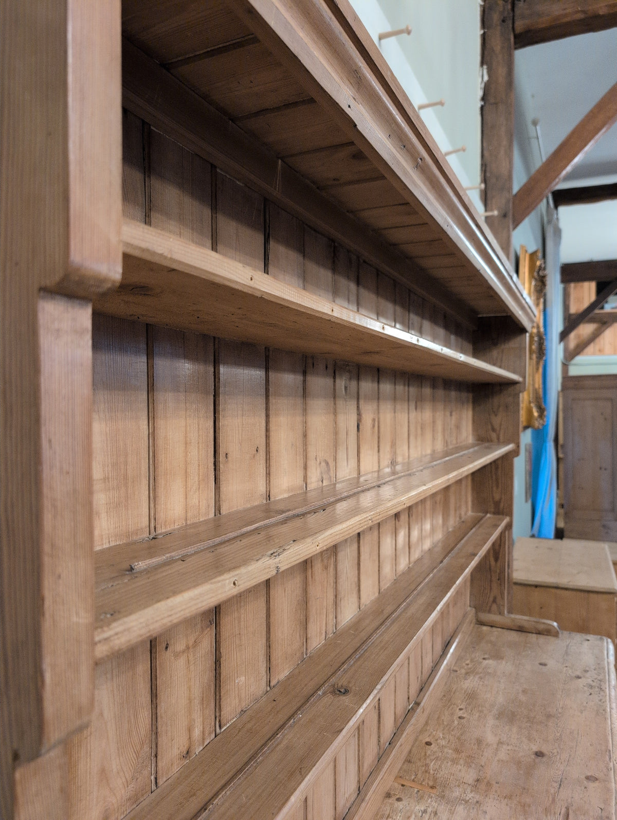 English Rustic Pine Hutch