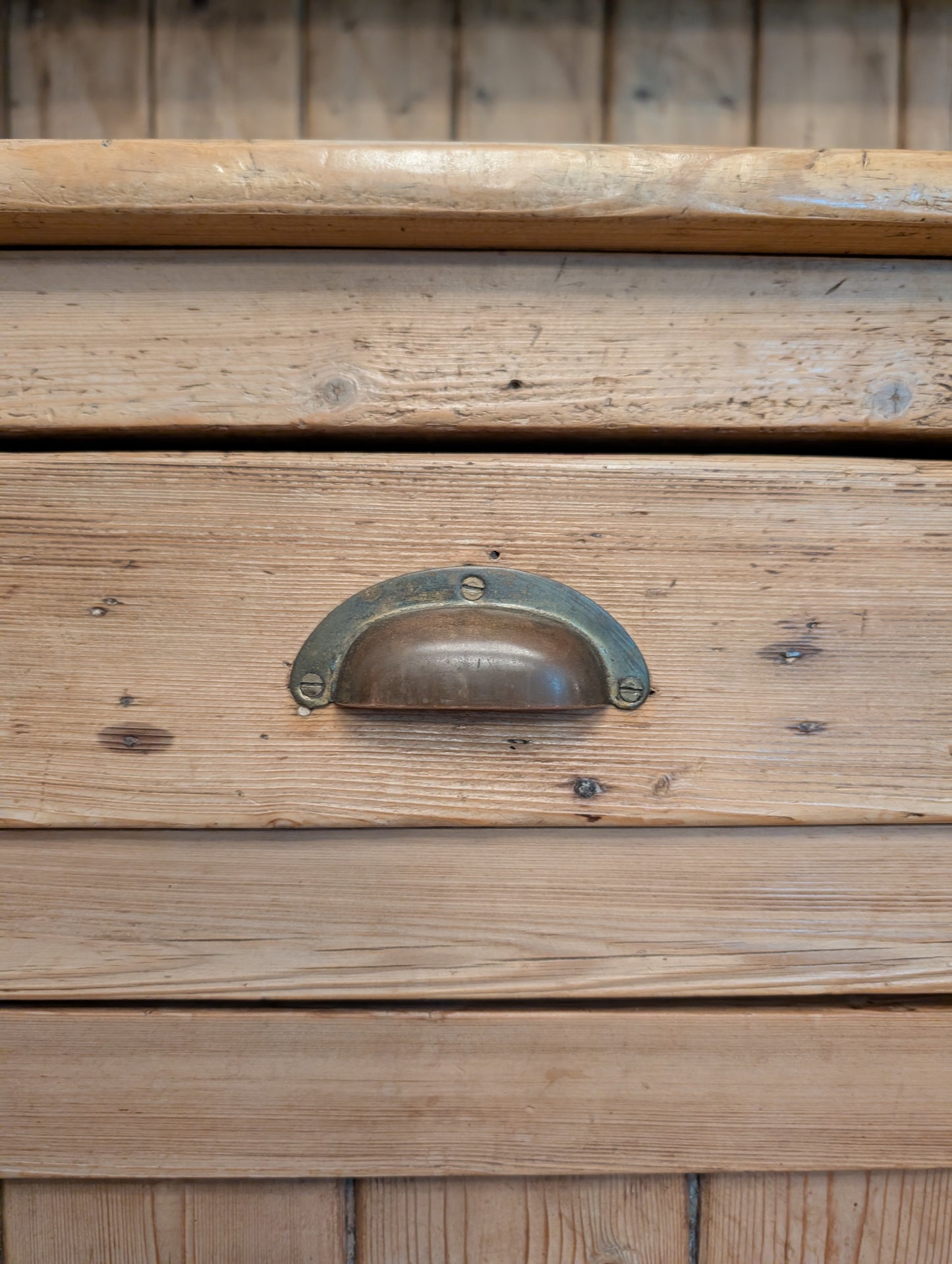 One Piece Irish Pine Hutch