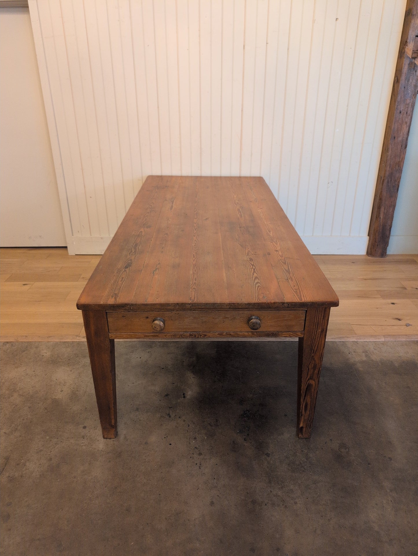 Victorian Pine 2 Drawer Dining Table