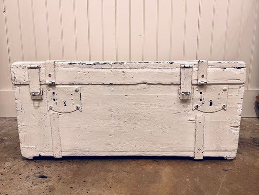 Painted Antique Travel Trunk